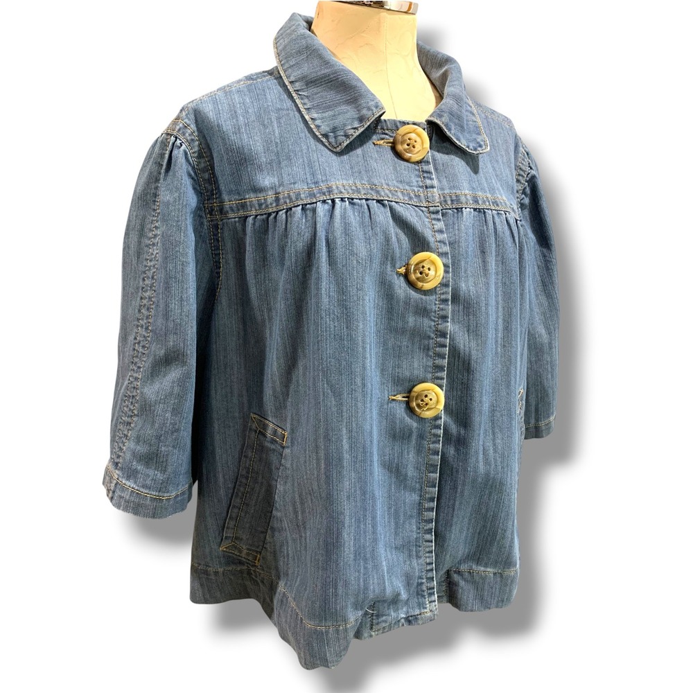 Size 22/24 Venezia Womens Jean Jacket Swing Baby Doll Style Denim